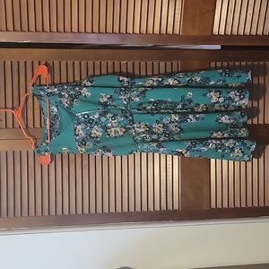 L Green Floral Maurices Dress